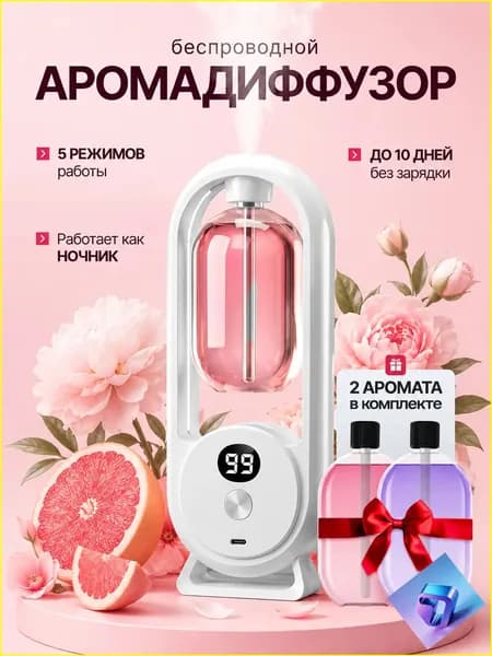 Braucher Аромадиффузор ультразвуковой аромат_filter-aroma_2491270618-pnik, белый