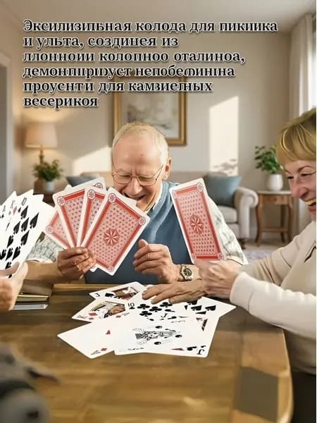 Эксклюзивная колода для пикника и улицы, созданная из плотного картона большого размера, демонстрирует непобедимую прочность для семейных вечеринок