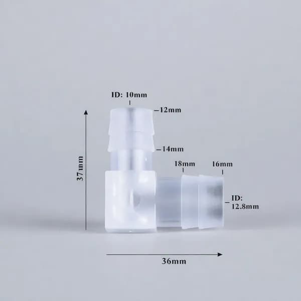 Угловой штуцер для шланга пластиковый, переходник для гибких трубок, соединитель для полива и бытовой техники