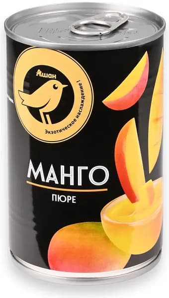 Пюре манго АШАН Золотая птица консервированное, 425 г