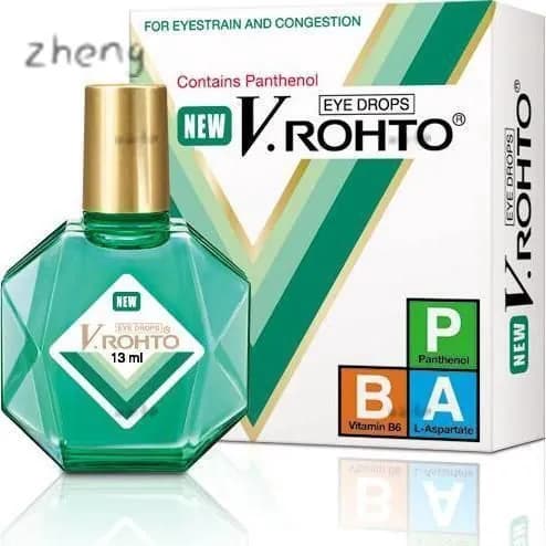 Увлажняющие, витаминизированные капли V.ROHTO THUOC NHO MAT , EYE DROPS, Contains Panthenol, for eyestrain and congestion, 13мл, Вьетнам