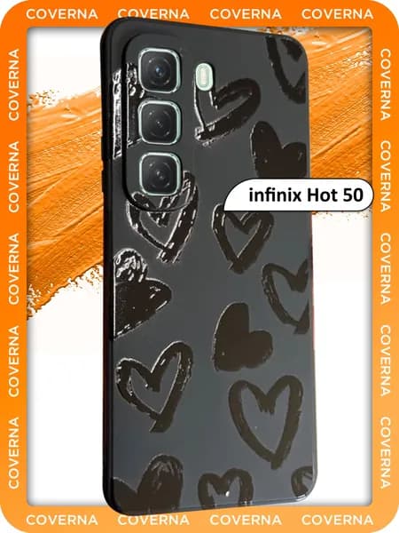 Чехол силиконовый с рисунком поцелуй на infinix Hot 50 для Инфиникс Хот 50, Инфинити Хот 50