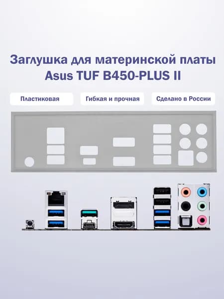 Заглушка для компьютерного корпуса к материнской плате Asus TUF B450-PLUS II white