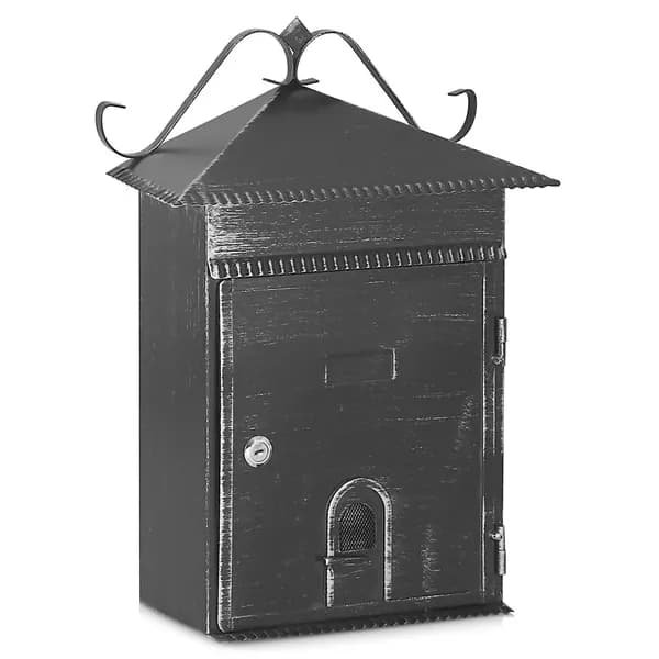 Ящик почтовый RUSTICO, сталь, черный с патиной, 25х43х12см