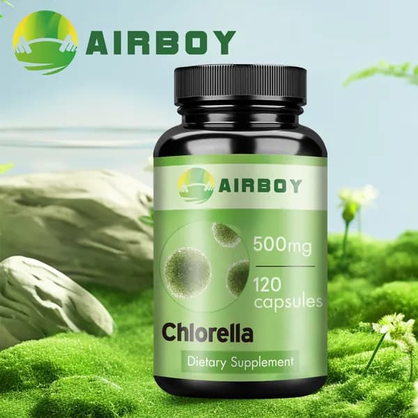 Биологически активная добавка Airboy с хлореллой: укрепляет иммунную систему, способствует детоксикации, повышает энергию и обеспечивает антиоксидантную поддержку.
