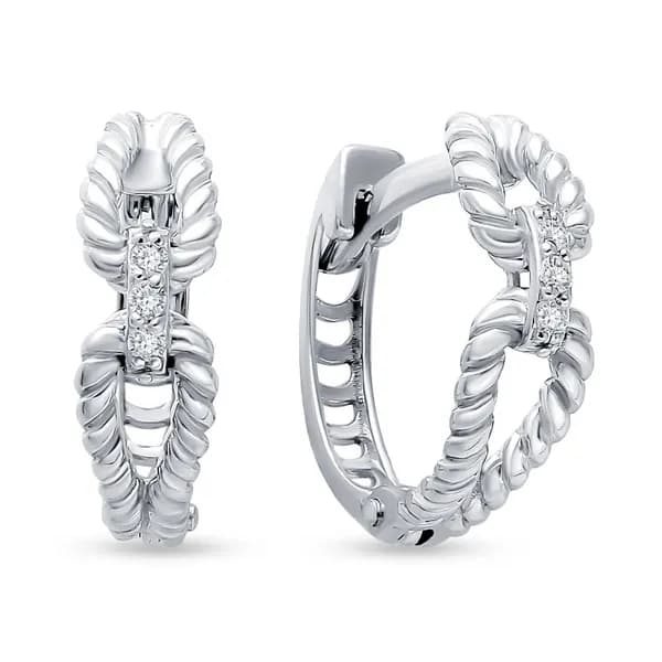 Серьги женские с фианитами серебро 925 пробы 585GOLD