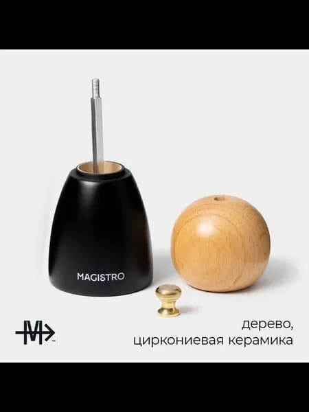 Эргономичная черная мельница для специй