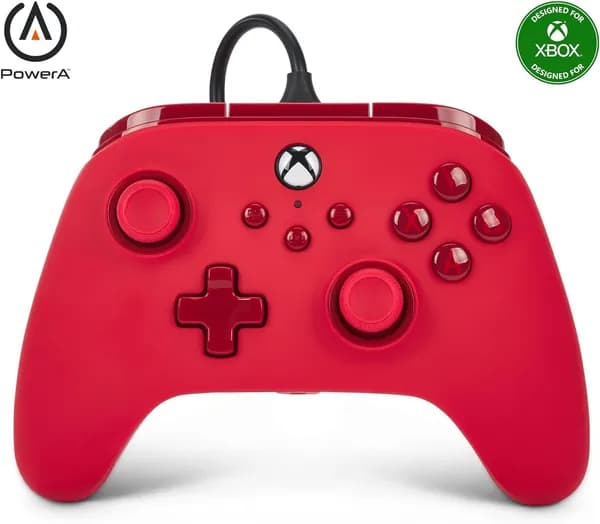 Проводной геймпад для Xbox One / Series S X / PC Windows PowerA ADVANTAGE Wired Controller Red Красный