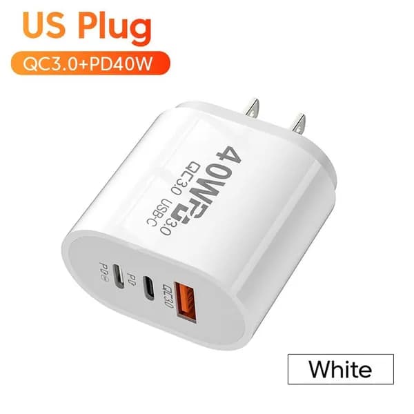 Зарядное устройство для телефона с кабелем USB-C