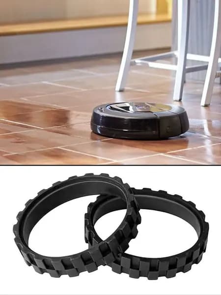 черный Резиновая накладка на колеса для робота-пылесоса для roomba серии 5/6/7/8/9 (2 шт)