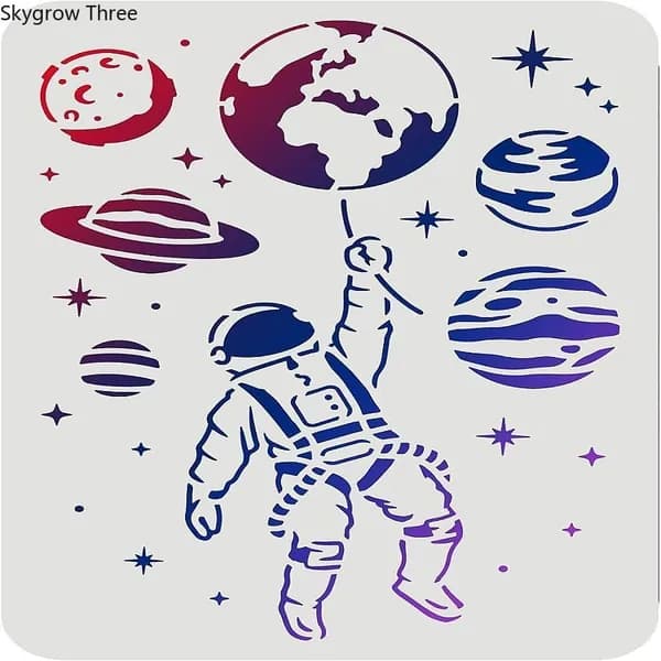 1 шт. Большие пластиковые многоразовые трафареты для рисования