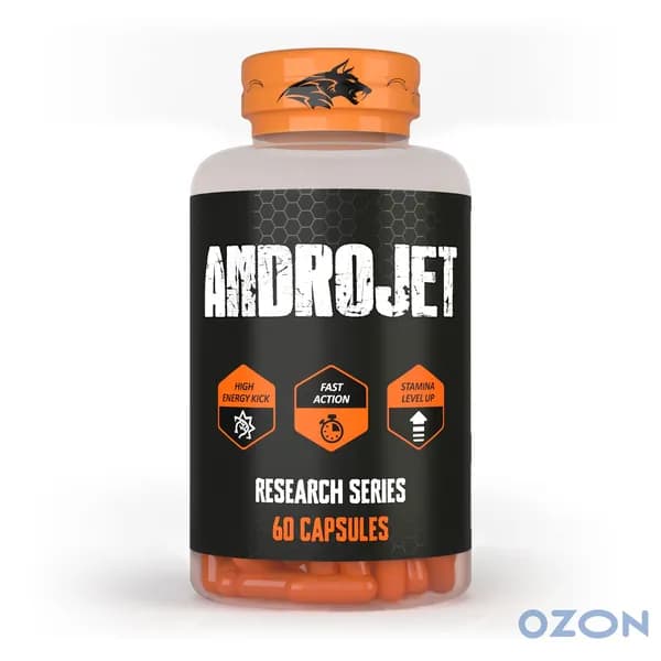 Amarok Nutrition ANDROJET Enclomiphene citrate 60 капсул , бустер тестостерона. ПКТ