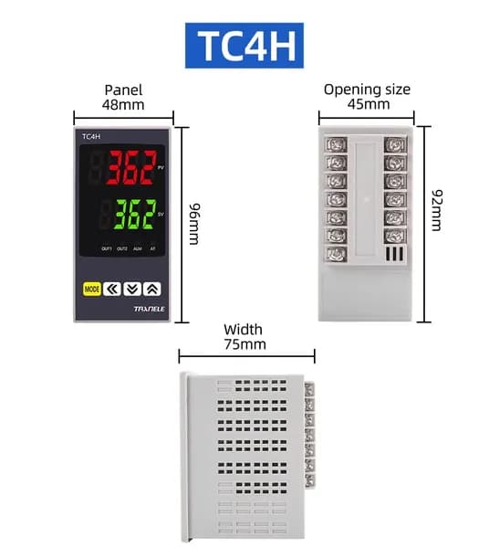 Температурный контроллер TC4H 48x96mm TAXNELE