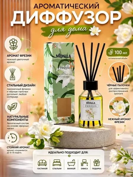 Ароматический диффузор для дома парфюм с палочками Фрезия