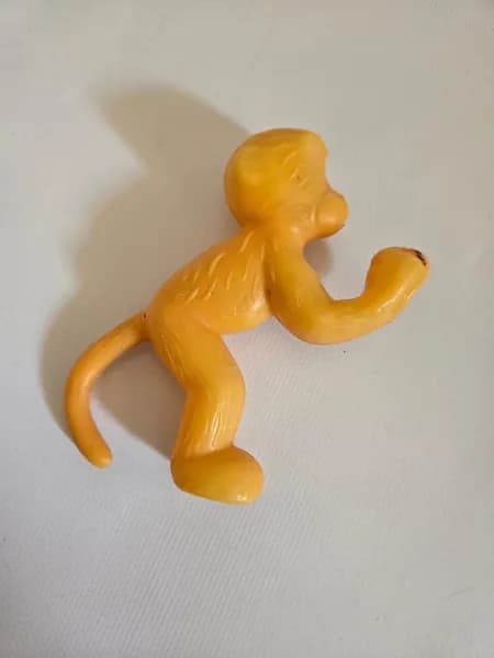 Игрушка Обезьянка винтажная советская, пластик, СССР