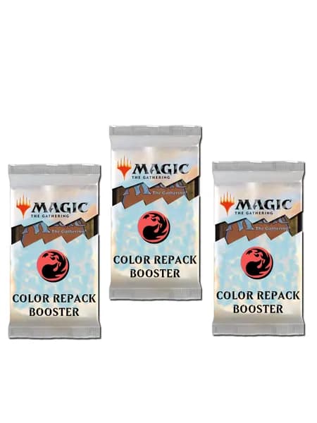 MTG: 3 бустера-репака с красными картами на случайном языке