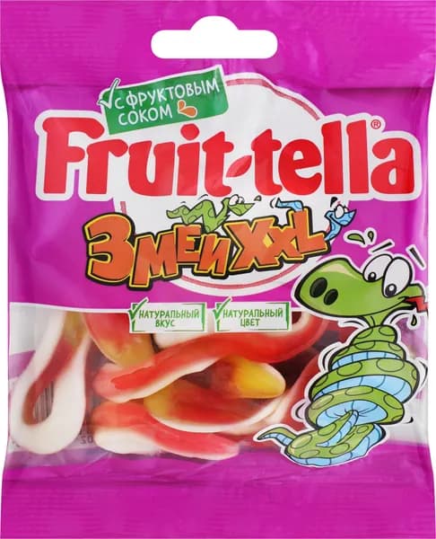 Мармелад жевательный FRUIT-TELLA Змеи XXL, 70г