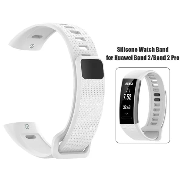 Сменный ремешок для Huawei Band 2 Pro из силикона белого цвета