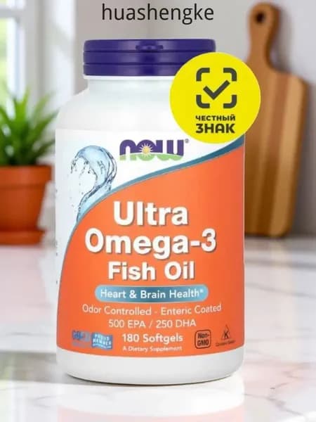 NOW Foods, Ultra Omega-3, рыбий жир с омега-3, 180 капсул