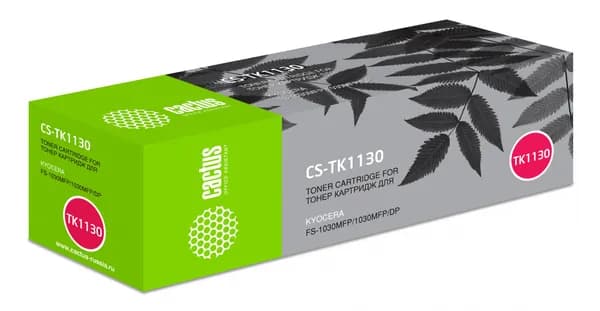 Картридж Cactus CS-TK1130 черный, для KYOCERA FS-1030/1130, ресурс до 3000 страниц