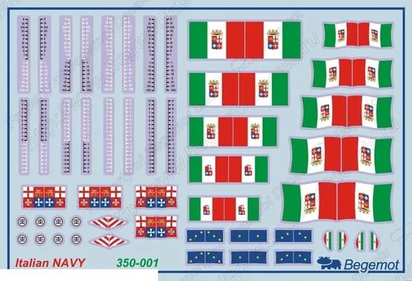 Декаль Begemot 350-001 ВМФ Италии