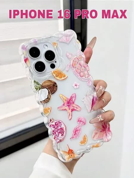 Силиконовый чехол на iPhone 16 Pro Max морской