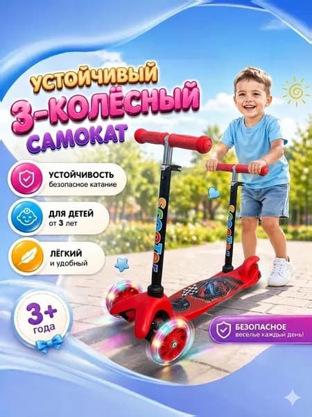 Самокат samokat, красный