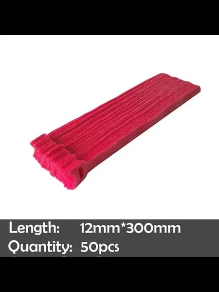 Липучки для кабелей 50 шт. Красный, Red
