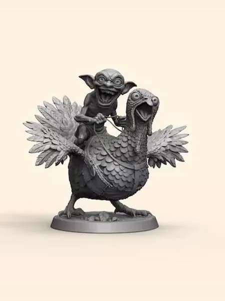 80mm Модельный комплект для сборки Гоблин На Индейке, неокрашенная фигурка