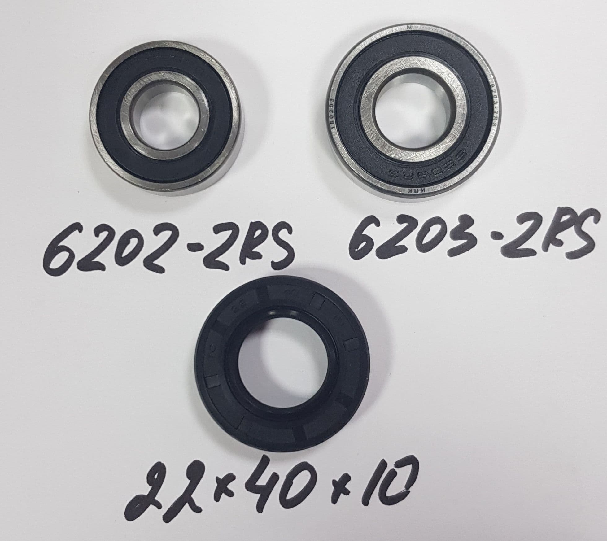 Подшипники для СМ Indesit, Hotpoint, Ariston 6202-2RS и 6203-2RS сальник 22х40х10