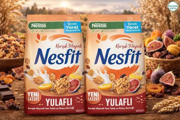 Цельнозерновые хлопья Nestl Nesfit из смешанных фруктов, 2x400 г