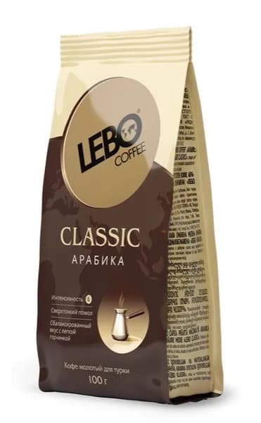 Кофе молотый LEBO CLASSIC для турки, м/у, 100 г