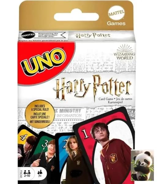 Эксклюзивная колода UNO Гарри Поттер от Mattel, в которой используются карты для настольного развлечения из оригинального выпуска
