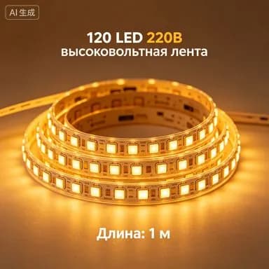 Светодиодная лента 12 Вт, IP20, Теплый белый, 1 шт