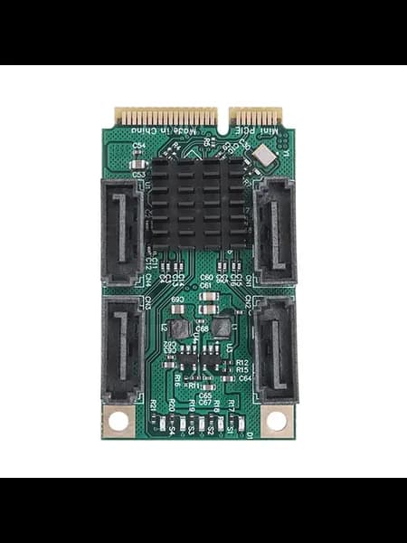 Mini PCI-E to SATA3.0 адаптер для B+M Key, 2 4 SATA
