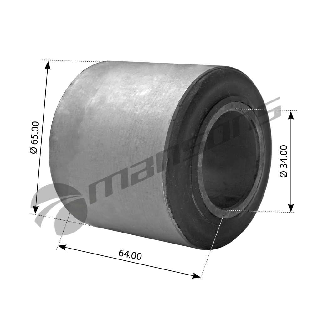 Сайлентблок стабилизатора !(мр) d34xd65x64mm /volvo f/fl7/1016 fh12/16 MANSONS 600.503, oem 16207500