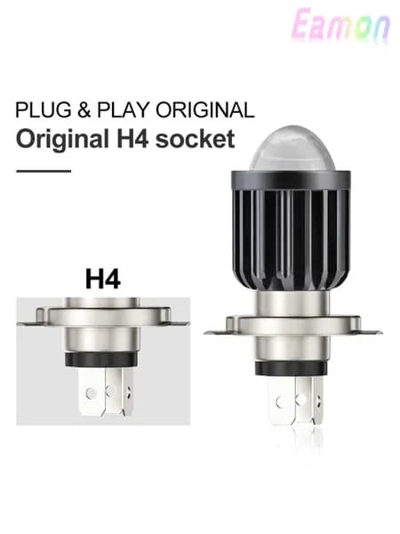 H4 LED-прожектор для мотоцикла Двухцветная интегрированная фара , компактная лампа, аксессуары / 12 80V, 12W, 1200 lm.