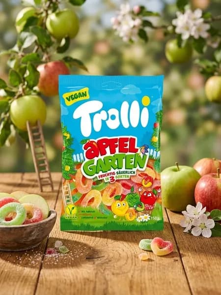 Жевательный мармелад Trolli Apfelgarten Тролли Яблочный сад 150 г