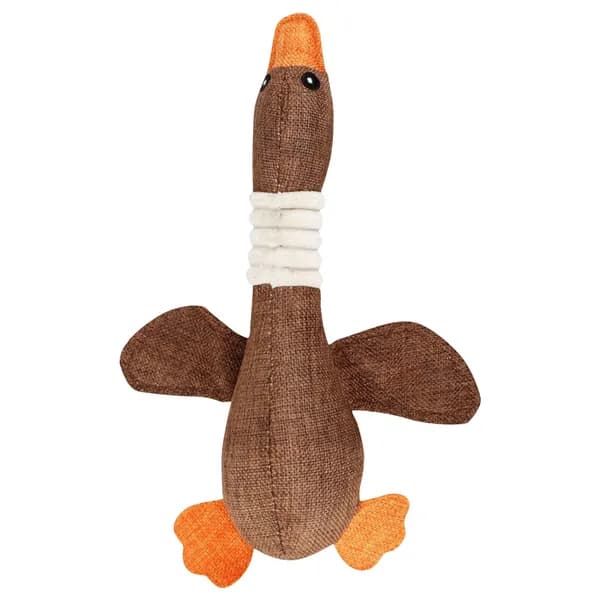 Прочная игрушка-утка для собак из мешковины, подходит для щенков и собак всех размеров