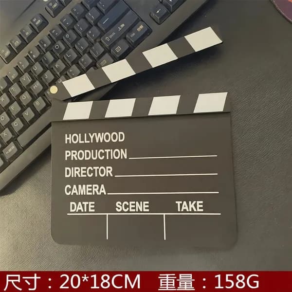 Деревянная режиссерская хлопушка для видеосъемок, кино и фотосессий, креативный реквизит с надписями для блогеров
