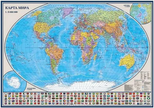 Карта ТД Политическая карта 70 x 100 см