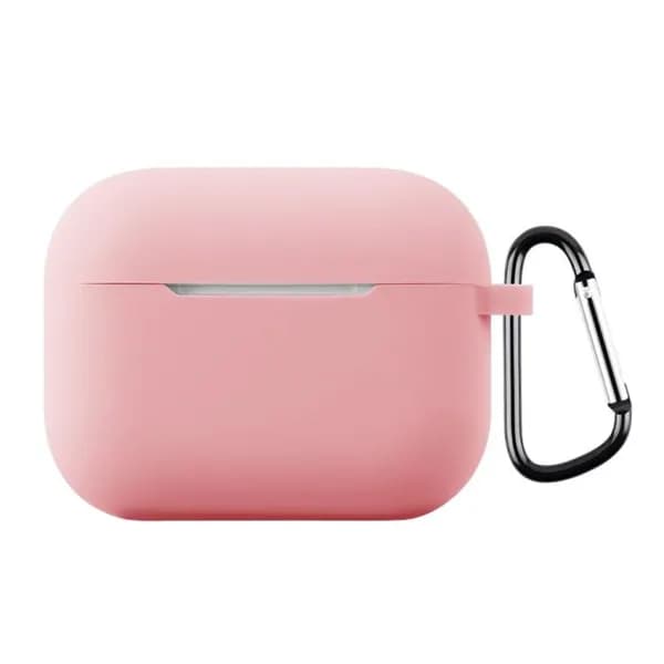 For AirPods Pro 3 Чехол для наушников Силиконовый защитный чехол для наушников AirPods Pro 3 с крючком толщиной: 1,3 мм (розовый)