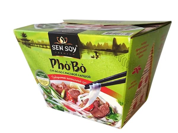 Суп Sen Soy Pho Bo с рисовой лапшой, 125 г