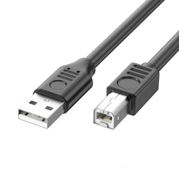 Кабель USB 2.0 Type A Male to B для сканера, высокая скорость 480 Мбит/с, 0.3m - прямая голова