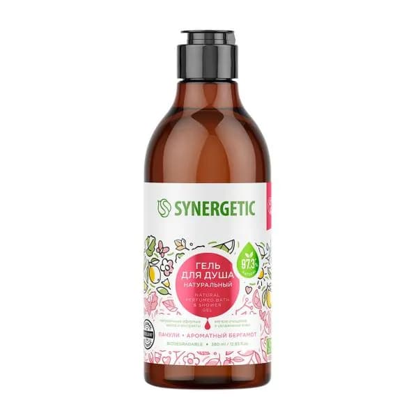 Гель для душа Synergetic Натуральный Пачули и ароматный бергамот 380мл