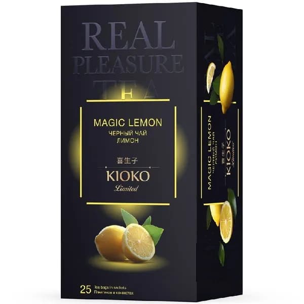 Чай KIOKO Limited MAGIC LEMON черный с ароматом лимона (25пак.г) 50г