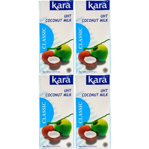 Растительный напиток кокосовый Kara Classic 17% 1 л, набор: 4 штуки