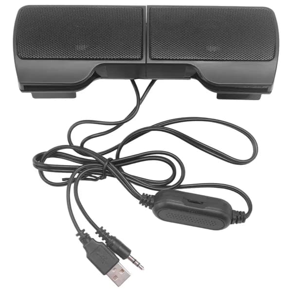 Компактная портативная usb-стерео колонка с клипсой для ноутбука, mp3-плеера и телефона / регулируемая громкость, 2.0, 2 вт и 2 вт универсальная .