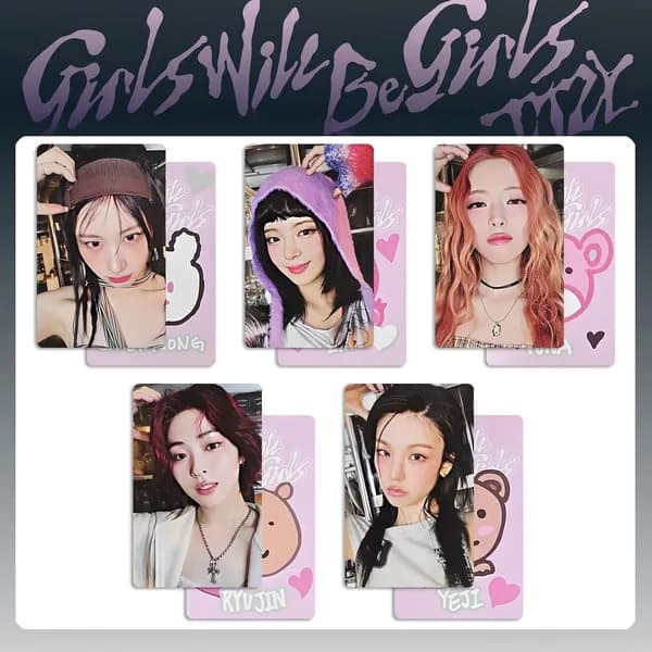 Карточки ITZY Girls Will Be Girls k-pop карточки коллекционные Фотокарточки 54 * 86 мм
