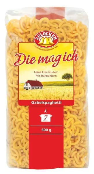 Макароны 3 GLOCKEN Die mag ich Мелкие рожки Gabelspagetti 500г